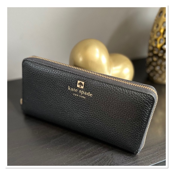 KATE SPADE Black Leather Continental Wallet - Picture 6 of 8